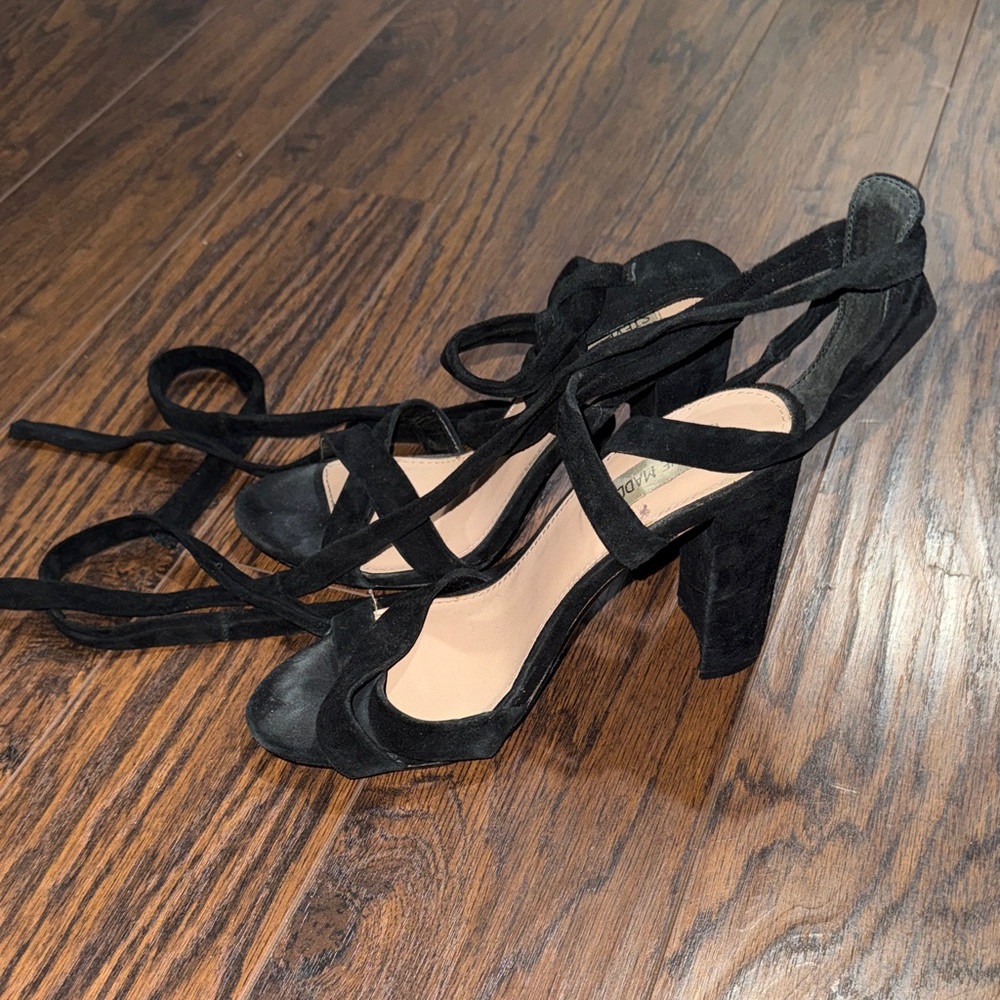 Steve Madden Black Suede Heels